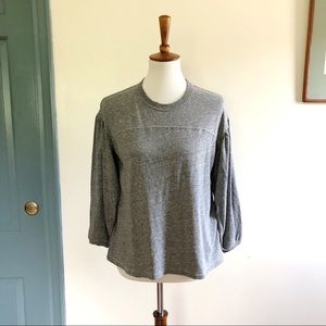 The Great The Curve Tee Heather Grey Top Size 00